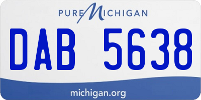 MI license plate DAB5638