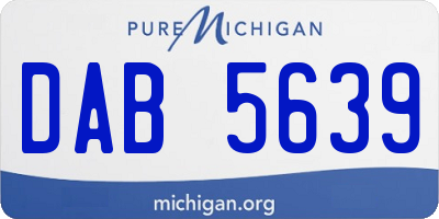 MI license plate DAB5639