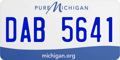 MI license plate DAB5641