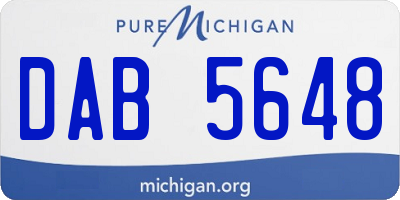 MI license plate DAB5648