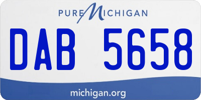 MI license plate DAB5658