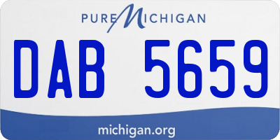 MI license plate DAB5659