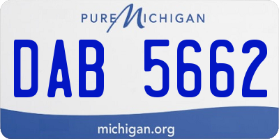 MI license plate DAB5662