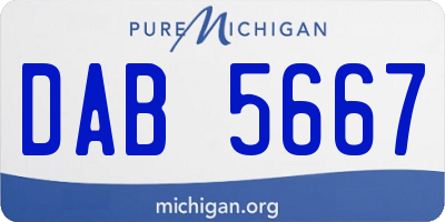 MI license plate DAB5667