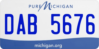 MI license plate DAB5676