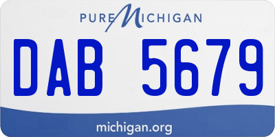 MI license plate DAB5679