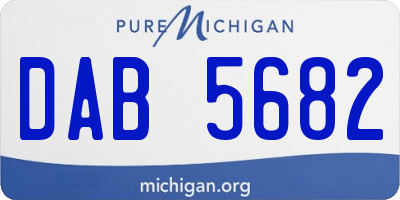MI license plate DAB5682