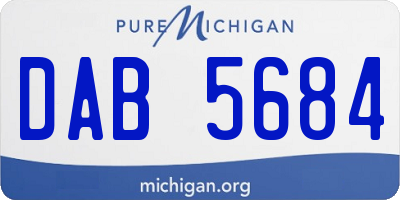 MI license plate DAB5684