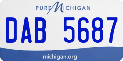 MI license plate DAB5687