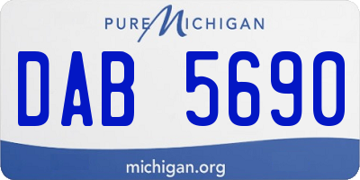MI license plate DAB5690