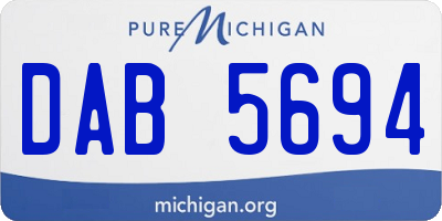 MI license plate DAB5694