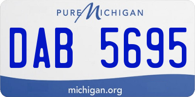 MI license plate DAB5695