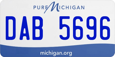 MI license plate DAB5696