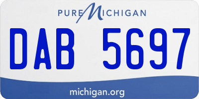 MI license plate DAB5697