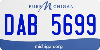 MI license plate DAB5699