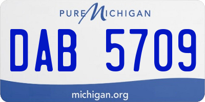 MI license plate DAB5709