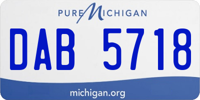 MI license plate DAB5718