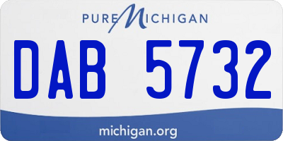 MI license plate DAB5732