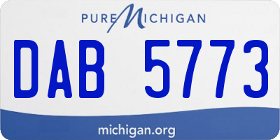 MI license plate DAB5773