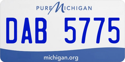 MI license plate DAB5775