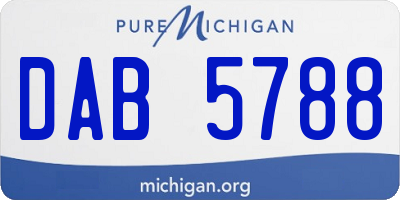 MI license plate DAB5788