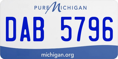 MI license plate DAB5796