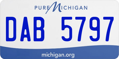 MI license plate DAB5797