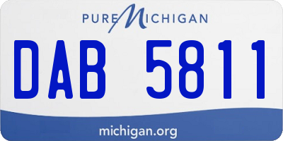 MI license plate DAB5811