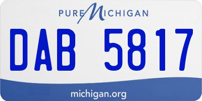 MI license plate DAB5817