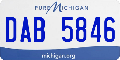 MI license plate DAB5846