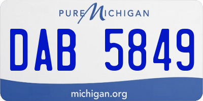 MI license plate DAB5849