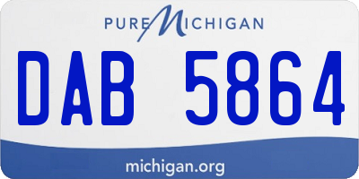 MI license plate DAB5864