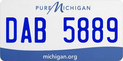 MI license plate DAB5889