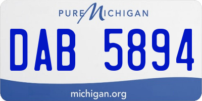 MI license plate DAB5894