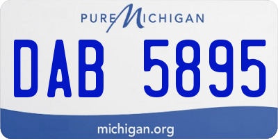 MI license plate DAB5895