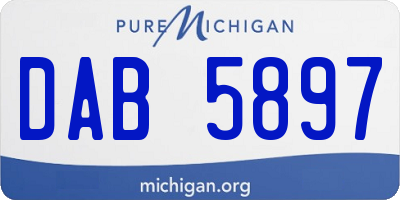 MI license plate DAB5897