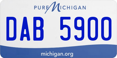MI license plate DAB5900