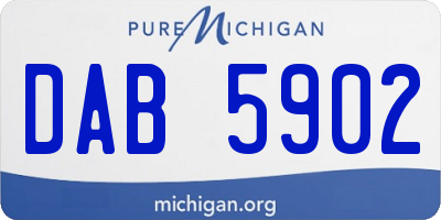 MI license plate DAB5902