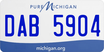 MI license plate DAB5904