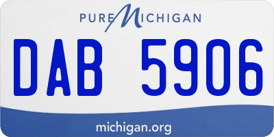 MI license plate DAB5906