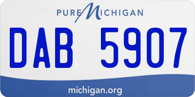 MI license plate DAB5907
