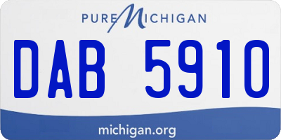 MI license plate DAB5910