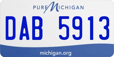MI license plate DAB5913