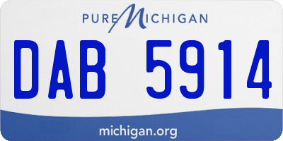 MI license plate DAB5914