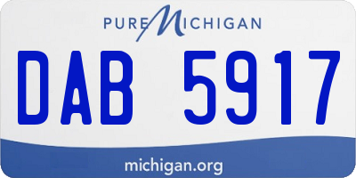 MI license plate DAB5917