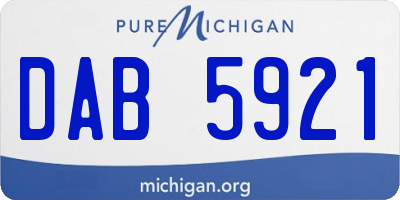 MI license plate DAB5921