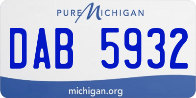 MI license plate DAB5932