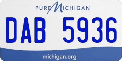 MI license plate DAB5936
