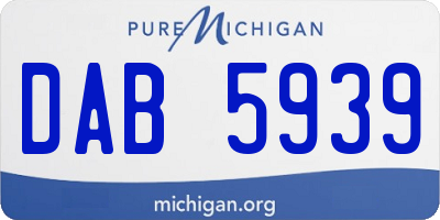 MI license plate DAB5939