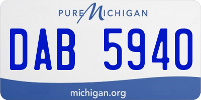 MI license plate DAB5940